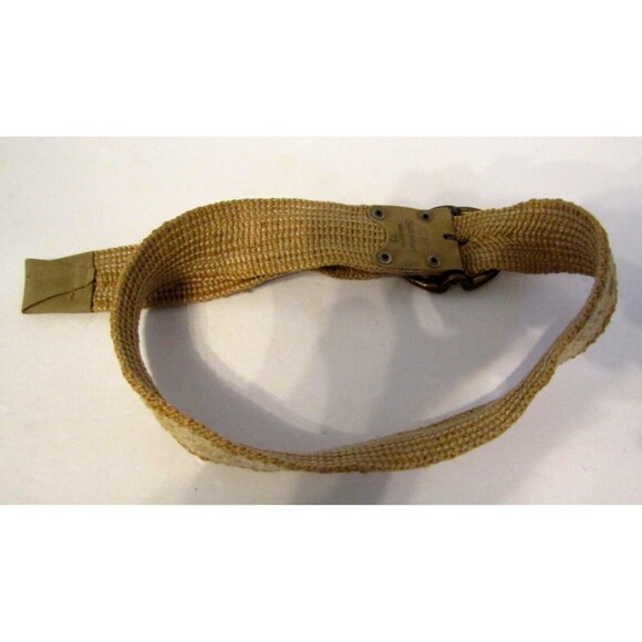 Vintage Salvatori Woven Macrame Belt Brass Buckle Two Tone Womens Sz 32 main image 5